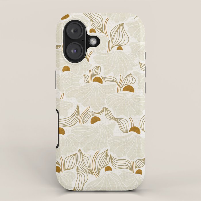 calming essentials Natural flow meadow ivory iPhone Case Gallery Image 1