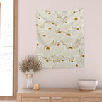 calming essentials Natural flow meadow ivory Wall Tapestry Gallery Image 2