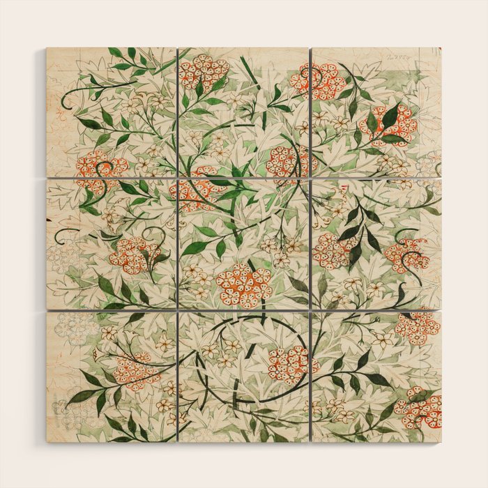William Morris Jasmine Wood Wall Art Gallery Image 1