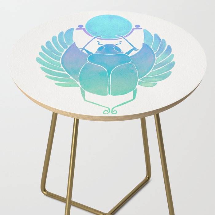 Egyptian Scarab - Turquoise OmbrÃ© Side Table Gallery Image 2