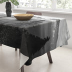 Morning in the Mountains Black and White Tablecloth Gallery Image 3