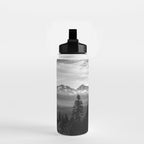 Morning in the Mountains Black and White Water Bottle Gallery Image 2