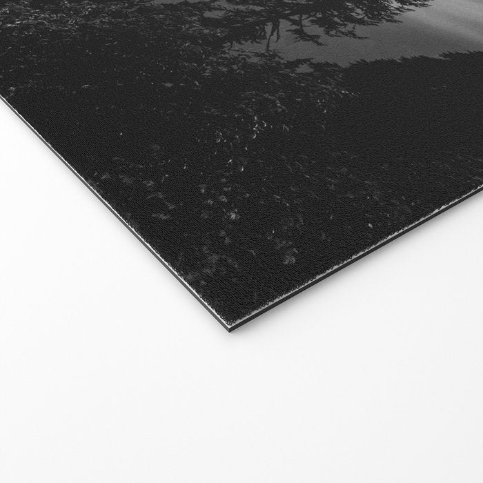 Morning in the Mountains Black and White Welcome Mat Gallery Image 2