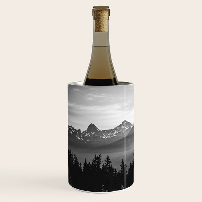 Morning in the Mountains Black and White Wine Chiller Gallery Image 2