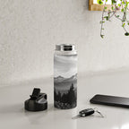 Morning in the Mountains Black and White Water Bottle Gallery Image 4