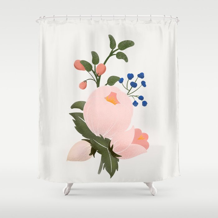 Delicate florals no2 Shower Curtain Gallery Image 1