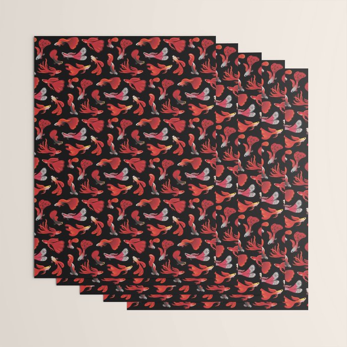 Red guppy Wrapping Paper Gallery Image 3