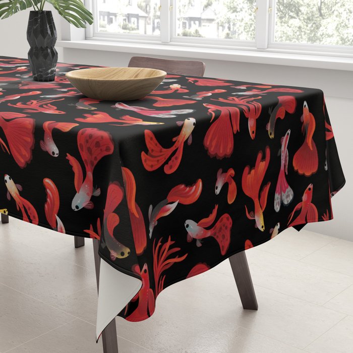 Red guppy Tablecloth Gallery Image 3