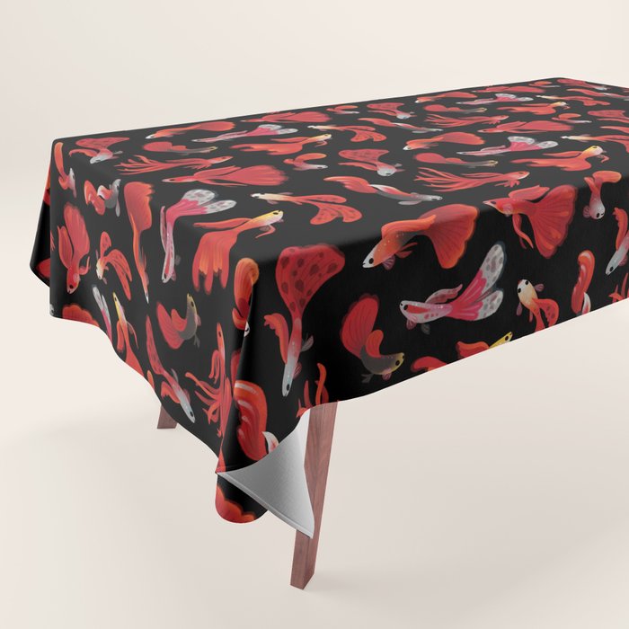 Red guppy Tablecloth Gallery Image 1