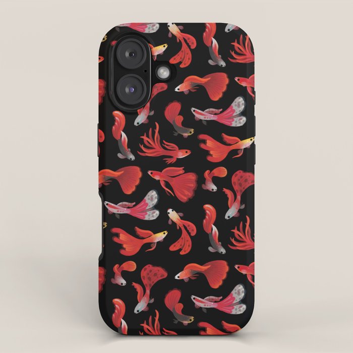 Red guppy iPhone Case Gallery Image 1