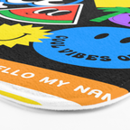 Retro cartoon sticker pattern Bath Mat Gallery Image 3
