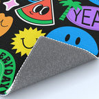 Retro cartoon sticker pattern Rug Gallery Image 4