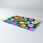 Retro cartoon sticker pattern Rug Gallery Image 3