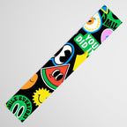 Retro cartoon sticker pattern Table Runner Gallery Image 3