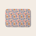 Garden Blooms and Blue Leaves Bath Mat Gallery Image 1