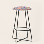 Garden Blooms and Blue Leaves Stool Gallery Image 1