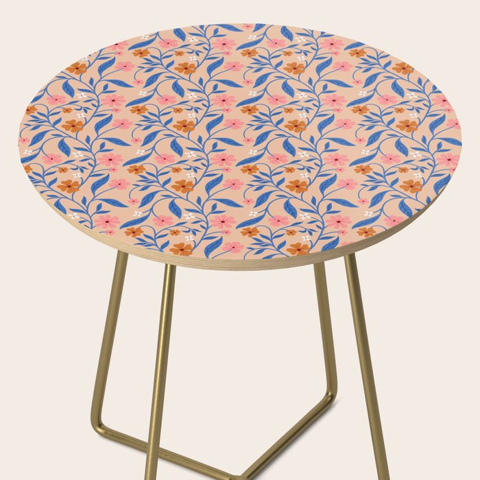Garden Blooms and Blue Leaves Side Table Gallery Image 2