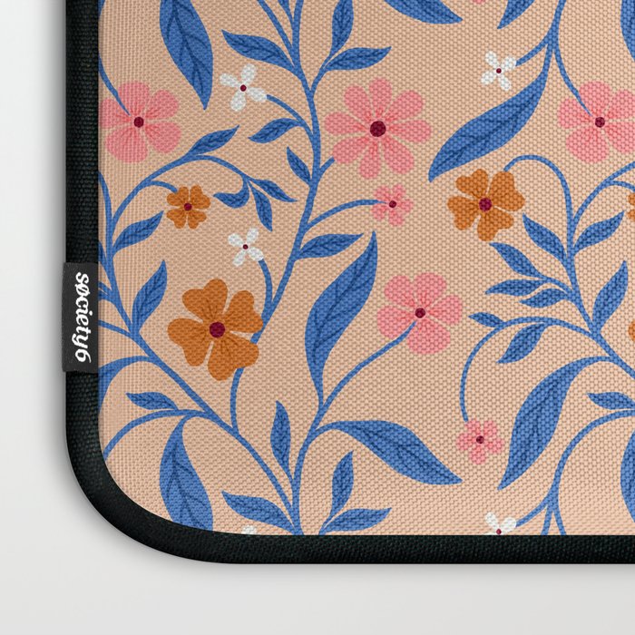 Garden Blooms and Blue Leaves Laptop Sleeve Gallery Image 3