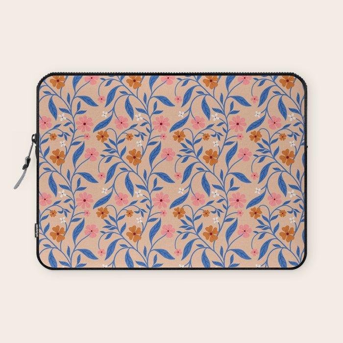 Garden Blooms and Blue Leaves Laptop Sleeve Gallery Image 1