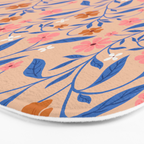 Garden Blooms and Blue Leaves Bath Mat Gallery Image 3