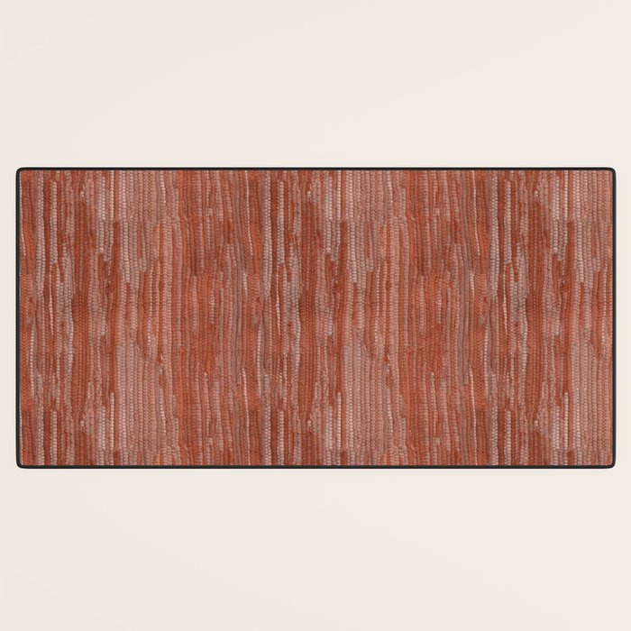 Old Market Textile in Faded Terracotta Desk Mat Gallery Image 3