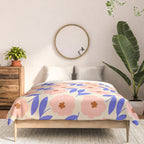 Bold Flower - Pink and Blue Comforter Gallery Image 3
