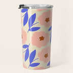 Bold Flower - Pink and Blue Travel Mug Gallery Image 3