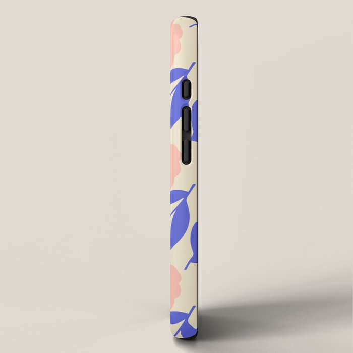 Bold Flower - Pink and Blue iPhone Case Gallery Image 2