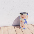 Bold Flower - Pink and Blue Travel Mug Gallery Image 4