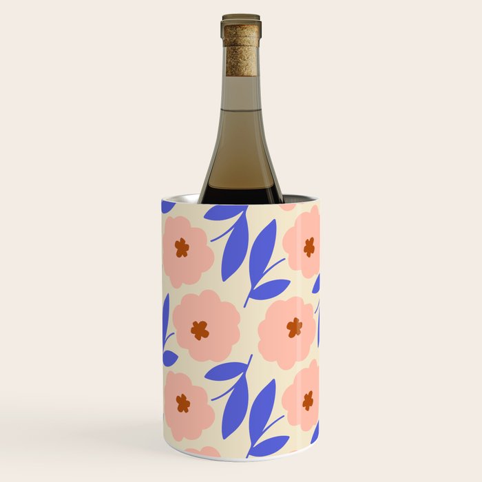 Bold Flower - Pink and Blue Wine Chiller Gallery Image 3