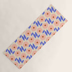 Bold Flower - Pink and Blue Yoga Mat Gallery Image 1