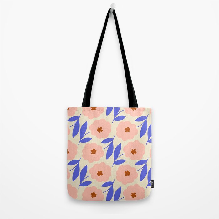 Bold Flower - Pink and Blue Tote Bag Gallery Image 2