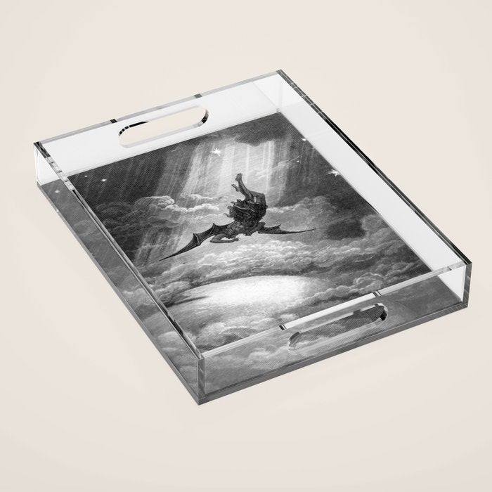 Gustave Doré Paradise Lost Fall to Earth Acrylic Tray Gallery Image 1