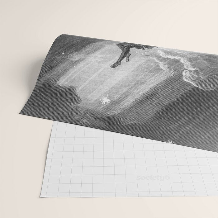 Gustave Doré Paradise Lost Fall to Earth Wrapping Paper Gallery Image 2