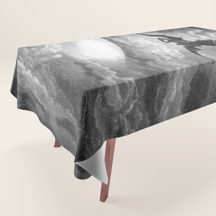 Gustave Doré Paradise Lost Fall to Earth Tablecloth Gallery Image 1