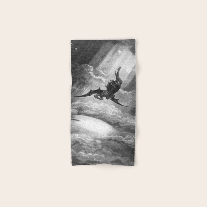 Gustave Doré Paradise Lost Fall to Earth Bath Towel Gallery Image 1