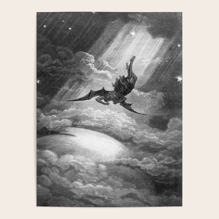 Gustave Doré Paradise Lost Fall to Earth Poster Gallery Image 4