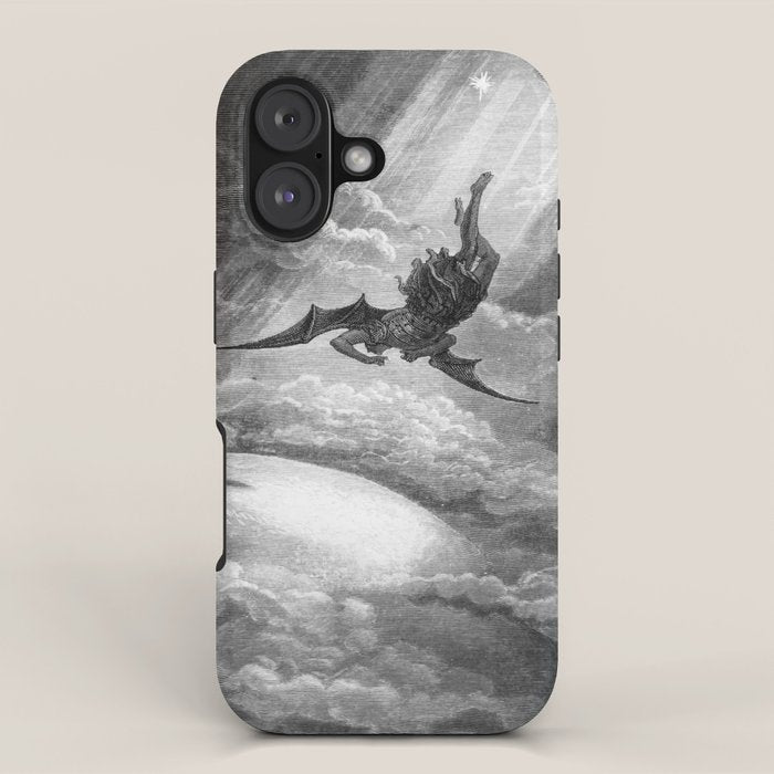 Gustave Doré Paradise Lost Fall to Earth iPhone Case Gallery Image 1