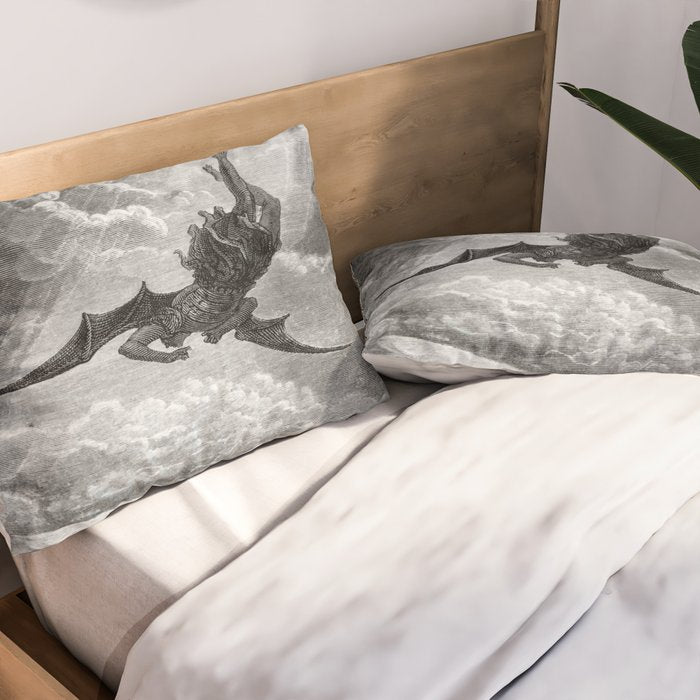 Gustave Doré Paradise Lost Fall to Earth Pillow Sham Gallery Image 2