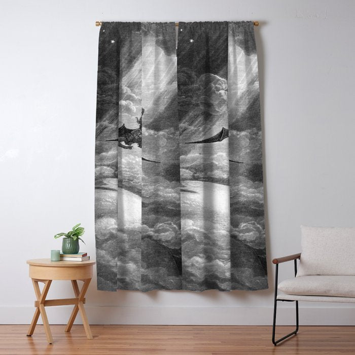 Gustave Doré Paradise Lost Fall to Earth Window Curtain Gallery Image 5
