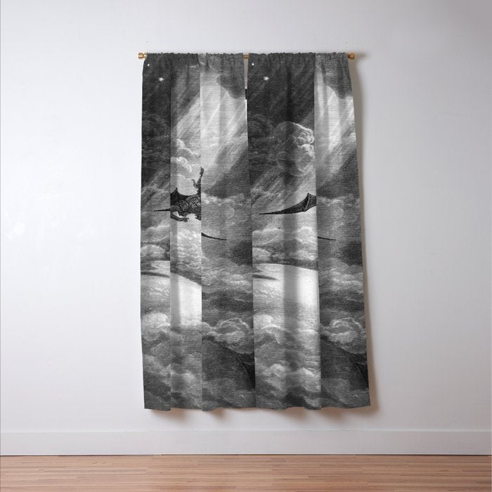 Gustave Doré Paradise Lost Fall to Earth Window Curtain Gallery Image 3