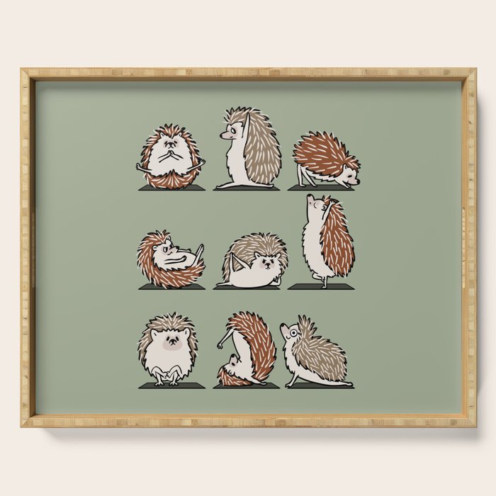 Hedgehog Yoga Serving Tray Gallery Image 1