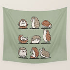 Hedgehog Yoga Wall Tapestry Gallery Image 4