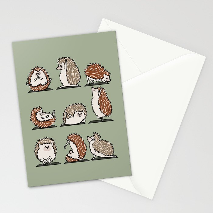 Hedgehog Yoga Stationery Card Gallery Image 2