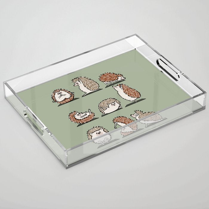 Hedgehog Yoga Acrylic Tray Gallery Image 1