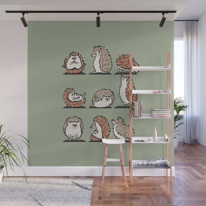 Hedgehog Yoga Wall Mural Gallery Image 1
