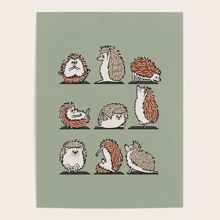 Hedgehog Yoga Poster Gallery Image 4