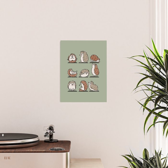 Hedgehog Yoga Poster Gallery Image 2
