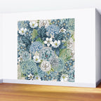 Blue Floral Garden Wall Mural Gallery Image 2