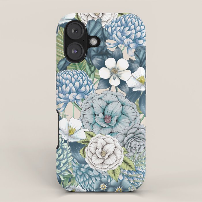 Blue Floral Garden iPhone Case Gallery Image 1